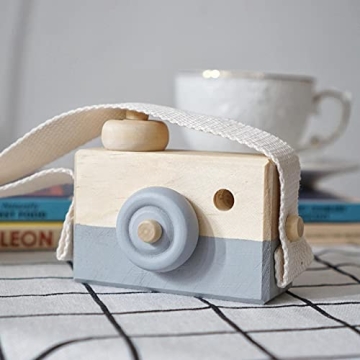 Wooden Mini Camera Toy for Kids Photography Fun