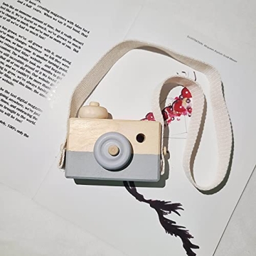Wooden Mini Camera Toy for Kids Photography Fun