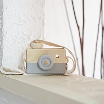 Wooden Mini Camera Toy for Kids Photography Fun