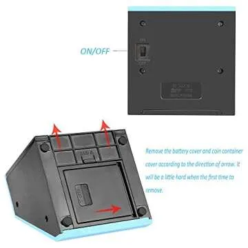 Youngine Novelty Face Bank Coin Eating Savings Bank Kids Money Saving Collection Piggy Bank (Blue Brick)