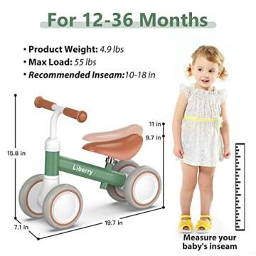 Liberry Baby Balance Bike for 1-3 Year Olds - Safe & Fun