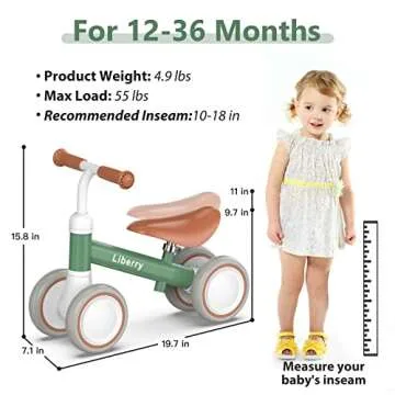 Liberry Baby Balance Bike for 1-3 Year Olds - Safe & Fun