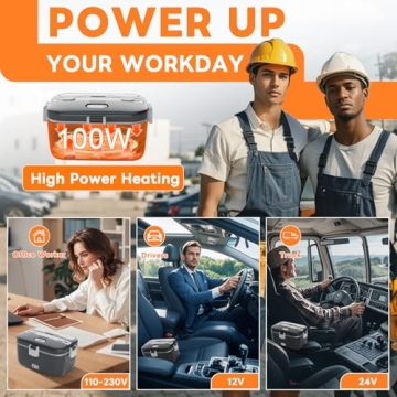 DUPASU 100W Electric Lunch Box - Fast Heating & Portable