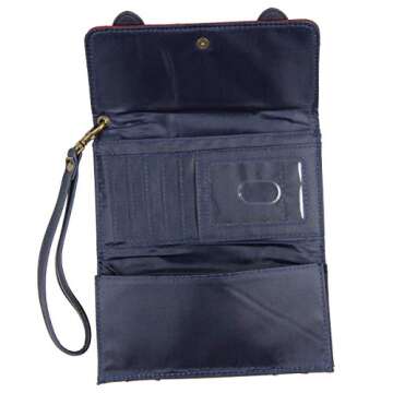 DC Comics Wonder Woman Front Flap Satchel Clutch Wallet with Wrist Strap