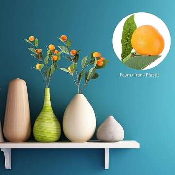 Artificial Tangerine Branches for Chic Decoration and More