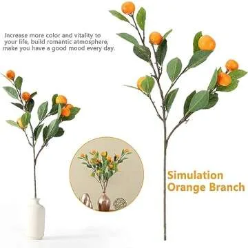 Artificial Tangerine Branches for Chic Decoration and More