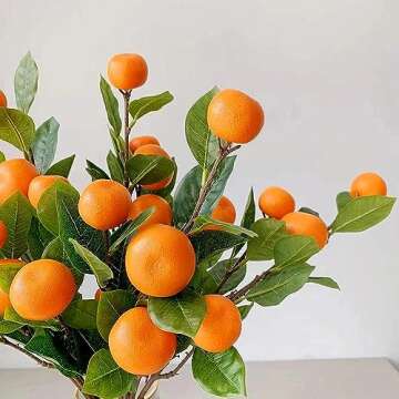 Artificial Tangerine Branches for Chic Decoration and More
