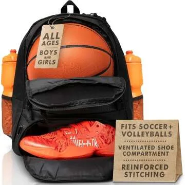 Durable Athletic Backpack for Soccer & Sports Gear