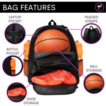 Durable Athletic Backpack for Soccer & Sports Gear