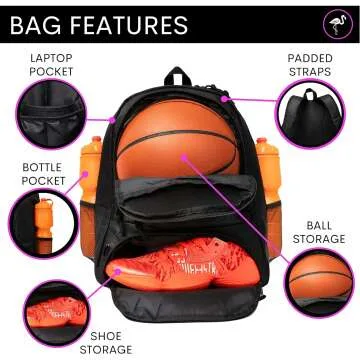 Durable Athletic Backpack for Soccer & Sports Gear