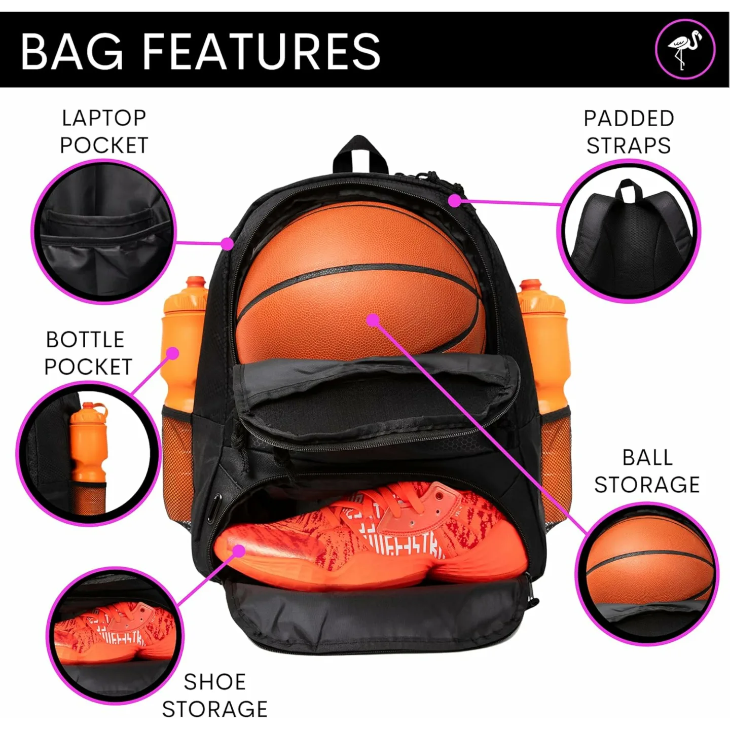 Durable Athletic Backpack for Soccer & Sports Gear