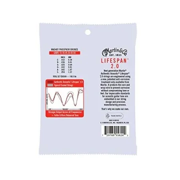 Martin Authentic Acoustic Guitar Strings with Lifespan 2.0 Treament