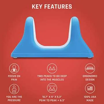 PSO-RITE Psoas Muscle Release and Deep Tissue Massage Tool - Psoas, Back, Hip Flexor Release Tool, Psoas Massager, self Massage, deep Tissue, Muscle Tension - Ocean Blue