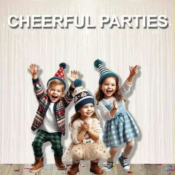 Allgala Party Photo Backdrop Curtain - Elegant Tinsel Decor