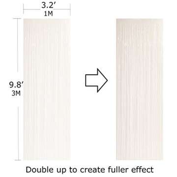 Allgala Party Photo Backdrop Curtain - Elegant Tinsel Decor