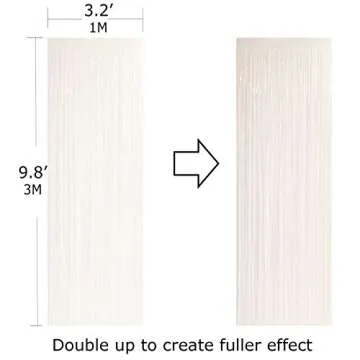 Allgala Party Photo Backdrop Curtain - Elegant Tinsel Decor