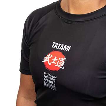 Tatami Fightwear Women's Bushido Short Sleeve Rashguard - XL - Black