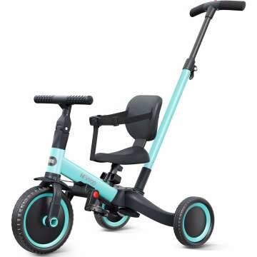 newyoo Tricycles for 1-3 Year Olds, Toddler Bike, for Boys and Girls, Toddler Tricycle with Parent P...