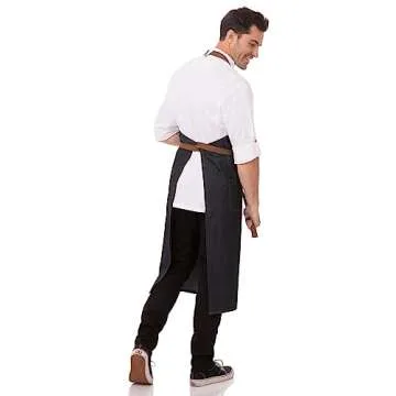 Chef Works Unisex Memphis Chefs Bib Apron - Durable 100% Cotton with Multi-Pockets