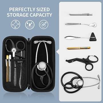 Stethoscope Case for 3M Littmann Classic III, Lightweight II S.E, MDF Acoustica Deluxe Stethoscopes,...