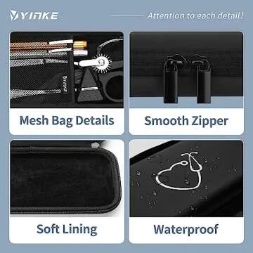 Stethoscope Case for 3M Littmann Classic III, Lightweight II S.E, MDF Acoustica Deluxe Stethoscopes, Extra Room for Nurse Accessories and Medical Equipment, Hard Carrying Case with Mesh Pocket, Black