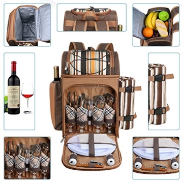 Hap Tim Picnic Backpack Cooler with Complete Picnic Set