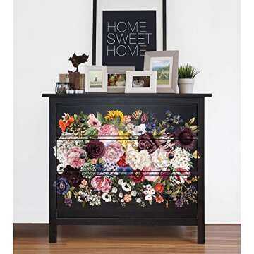 Redesign with Prima Wondrous Florals Decor Transfer Rub on Transfers for Furniture Vintage Rub on Transfers Stickers for Furniture Kitchen Wall Hallway 655350642341 Redesign-Transfer