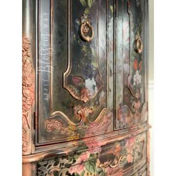 Redesign with Prima Wondrous Florals Decor Transfer Rub on Transfers for Furniture Vintage Rub on Transfers Stickers for Furniture Kitchen Wall Hallway 655350642341 Redesign-Transfer