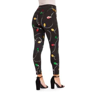 Tipsy Elves Women's Christmas Lights High Waisted Leggings Size X-Large