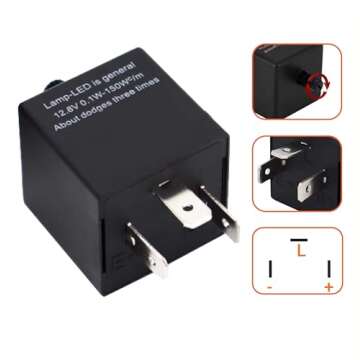 iJDMTOY 3-Pin CF-13 Electronic Flasher Relay for LED Lights