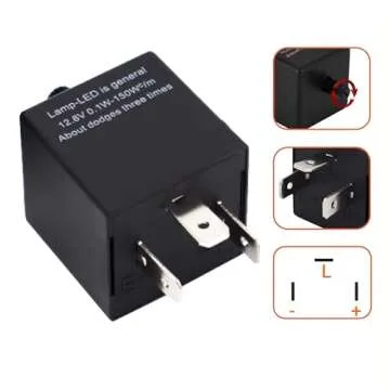 iJDMTOY 3-Pin CF-13 Electronic Flasher Relay for LED Lights