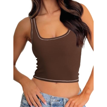 Danysu Cotton Rib Tank Top - Stylish Women’s Crop Top