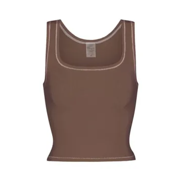 Danysu Cotton Rib Tank Top - Stylish Women’s Crop Top