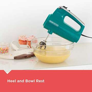 Black+Decker MX600T Hand Mixer with 5 Speeds & Beaters