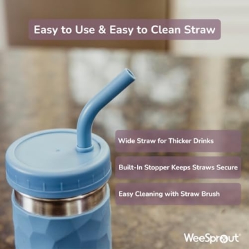 WeeSprout Stainless Steel Kid Cups for Smoothies and Snacks