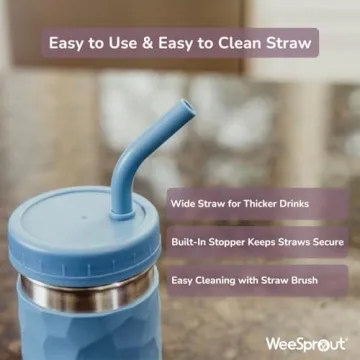 WeeSprout Stainless Steel Kid Cups for Smoothies and Snacks