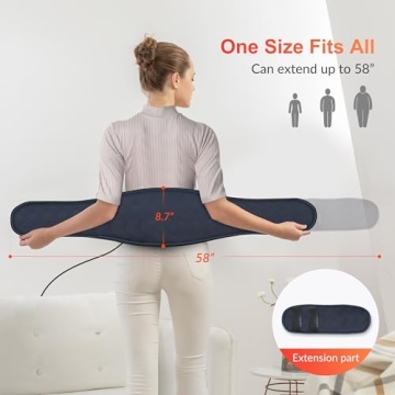 COMFIER Heating Pad for Back Pain with Vibration Massage