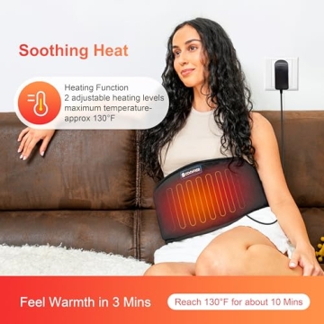 COMFIER Heating Pad for Back Pain with Vibration Massage