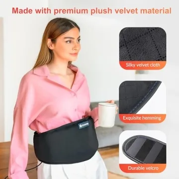 COMFIER Heating Pad for Back Pain with Vibration Massage