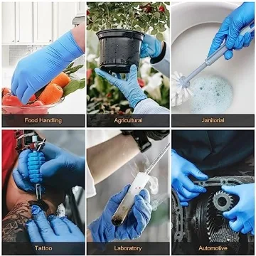 Heavy Duty TitanFlex Blue Nitrile Exam Gloves XL