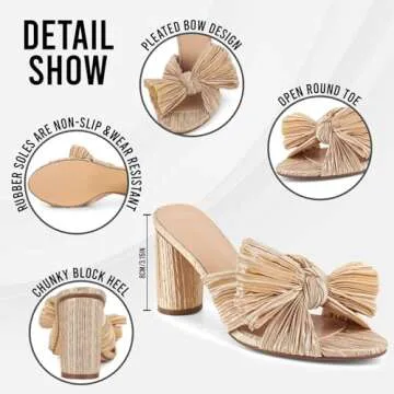 Stylish VIMISAOI Womens Bow Heels for Every Occasion