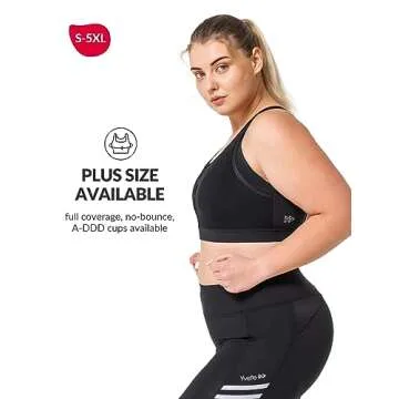 Yvette High Impact Women Sports Bra Front Closure Double Deck Mesh Running Bra for Plus Size, 09ABlack, M(DF)