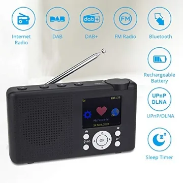 Ocean Digital WR-23D Portable FM Internet Radio with Bluetooth