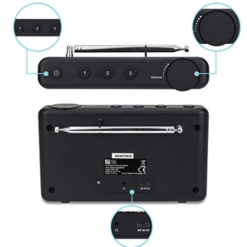 Ocean Digital WR-23D Portable FM Internet Radio with Bluetooth