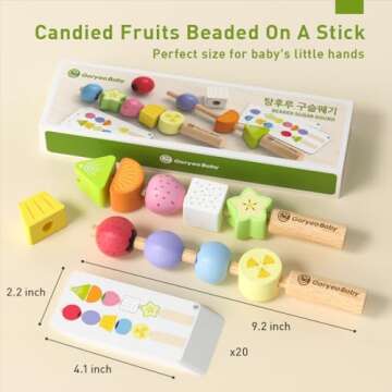 Montessori Wooden Beaded Toy for Toddlers - STEM Learning Gift