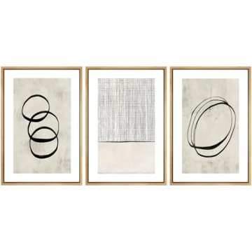 SIGNWIN Framed Canvas Print Set - Stylish Wall Art Trio