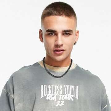 FindChic Thick Black Chain Necklace for Men 9MM Chunky Curb Link Chains for Men 24''