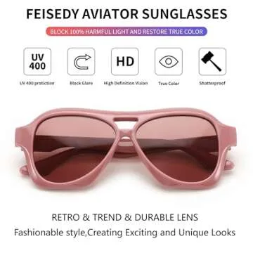 Stylish FEISEDY Retro Aviator Sunglasses for Everyone