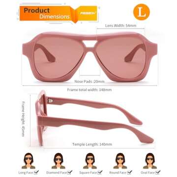 Stylish FEISEDY Retro Aviator Sunglasses for Everyone