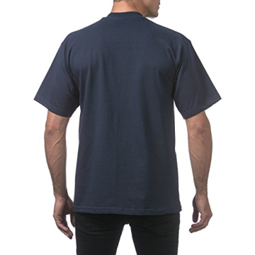 Pro Club Men's Heavyweight Navy Cotton T-Shirt